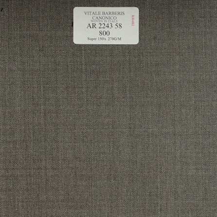 AR 2243 58 CANONICO - 100% Wool - Xám Trơn